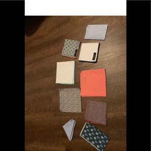 9 Pocket Squares Cotton Silk Suit red blue green